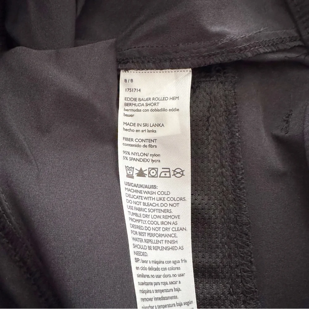 Eddie Bauer Stretch UPF 50 Rolled Hem Adjustable Length Bermuda Shorts - Size 8 - Picture 5 of 5